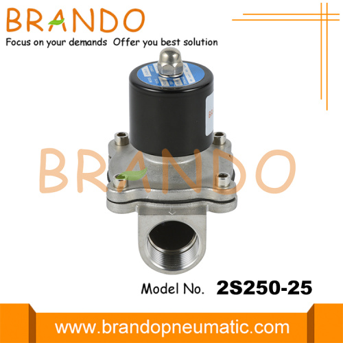 2S250-25 1 &#39;&#39; NC Paslanmaz Çelik Elektrik Solenoid Valf