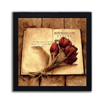 Promotion wooden modern flower painting