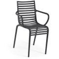 Classic Plastic Hollow out Leisure Chair with Arm