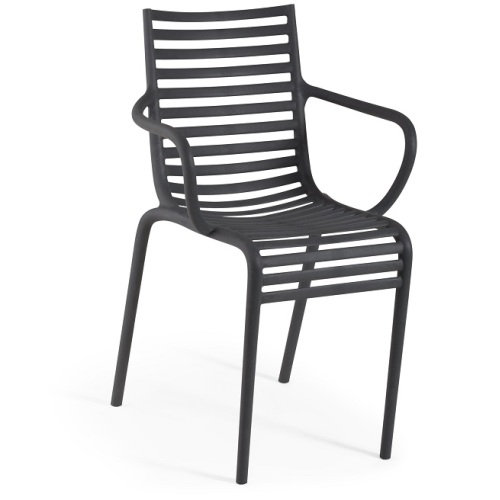 Classic Plastic Hollow out Leisure Chair with Arm