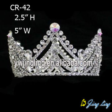 Coronas rhinestone redondo completo para princesa