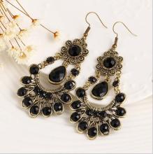 Cheap black flower shape jewelry, flower shape earrings