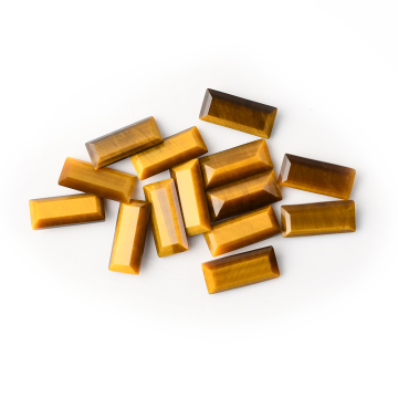 Natural Tiger's Eye Step-Cut Rectangle Shape Cabochon