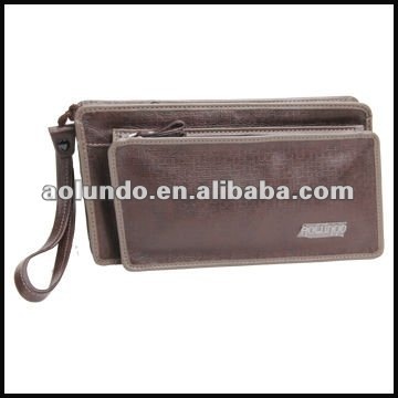 Wholesale zip leather fancy clutch bags