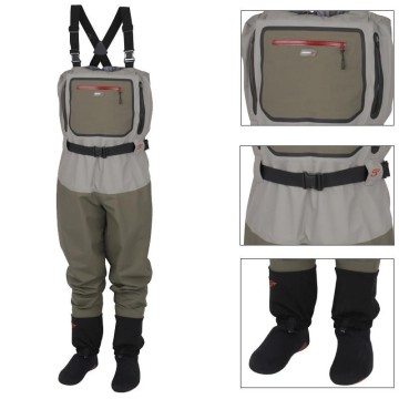 MOHO Lightweight Breathable Waders + Boots CHEST WADERS