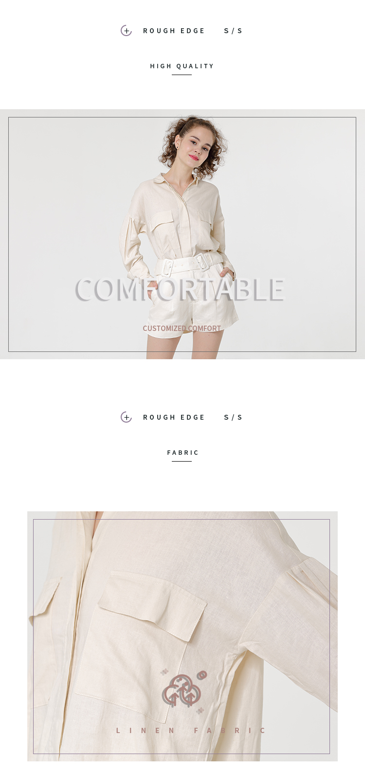 Langes Leinenhemd für Damen Lady's Long style Linen Shirt