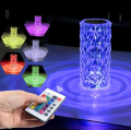 RGB Night Light Touch USB رومانسية LED Rose Diamond Table Lamps for Bedroom Party عشاء الإبداع الأضواء الإبداعية