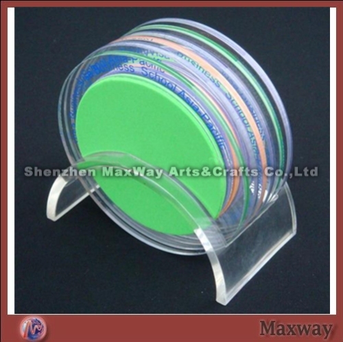 Berwarna-warni acrylic bir minuman coaster pad