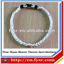 negative ion necklace,titanium braided necklace,titanium rope necklace