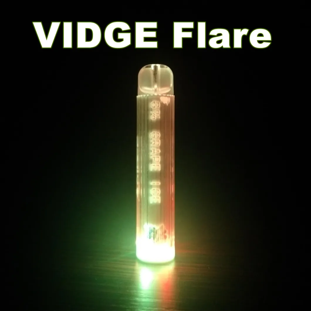 Vidge Flare 800 Puffs Disposable Vape LED Lighting 10 Flavors Ecig