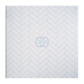 흰색 타일 효과 방수 PVC 벽 샤워 패널