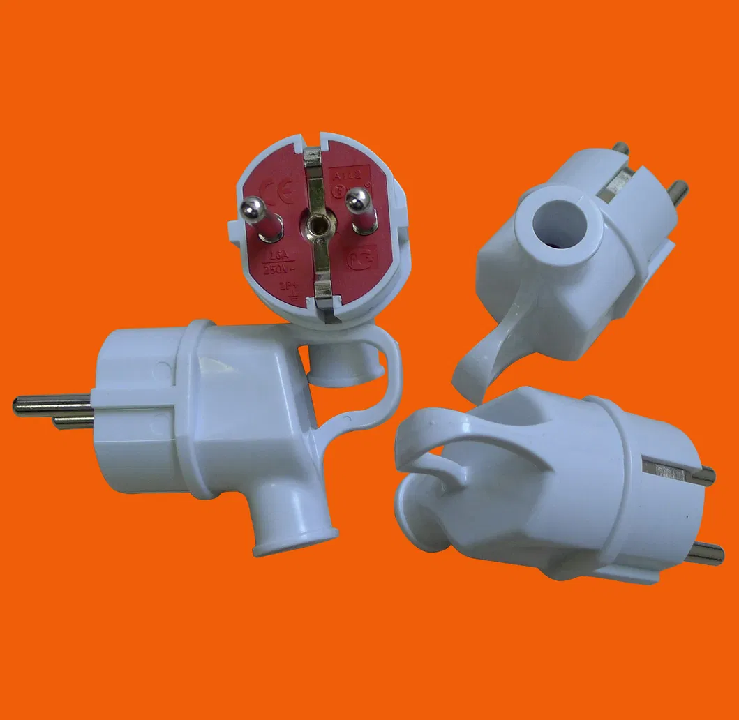 Вилка угловая 16А с заземлением для кабельного разъема