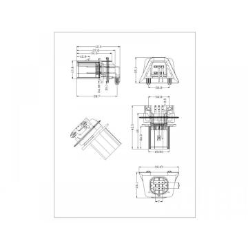 P3.5x6 06p Ô tô góc bên phải đầu nối nam