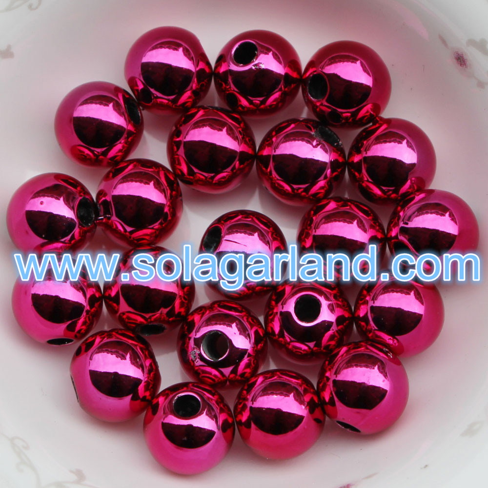 Chunky Bubblegum Metallic Beads