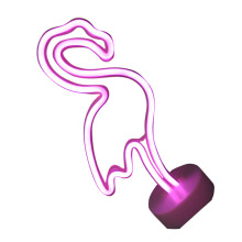 Battery-Powered Flamingo LED Neon Light - Pink Bird Holiday Decoration