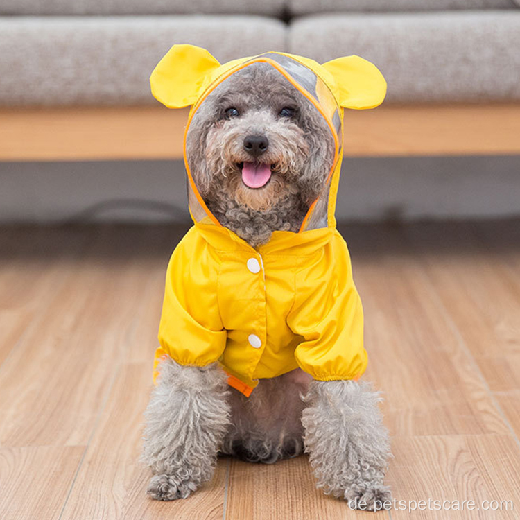 Neues Design Großhandel wasserdicht großer Haustierhund Regenmantel