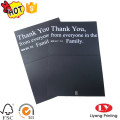 Black thanks invitation card printing
