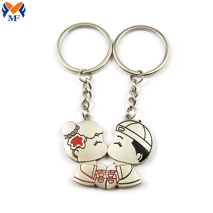 Hadiah Metal Custom Wedding Couples Keychain