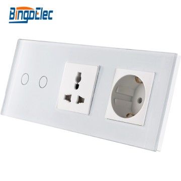 Touch screen smart wall touch screen light switch and socket
