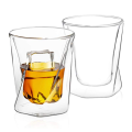 Tumblers барои нӯшокӣ Scotch девори дукарата боҳашамат вискӣ шиша вискӣ айнак маҷмӯи