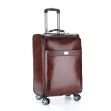 Hot sale cheap wheeled Travel trolley luggage PU leather suitcase set