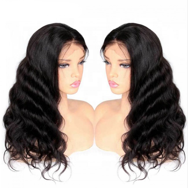 Huashuo Highest Discounts Fast Shipping Factory Price Virgin Hair 4*4 Lace Closure Wave Curly  Lace Wig