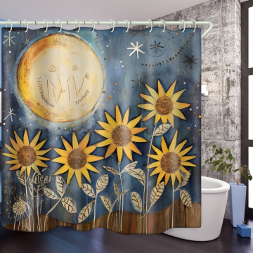 peva printing shower curtain sets