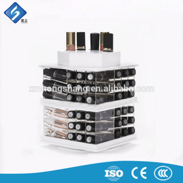White Transparent Acrylic Rotating Makeup Tools Holders / Cosmetic Lipstick Drawer Organizers
