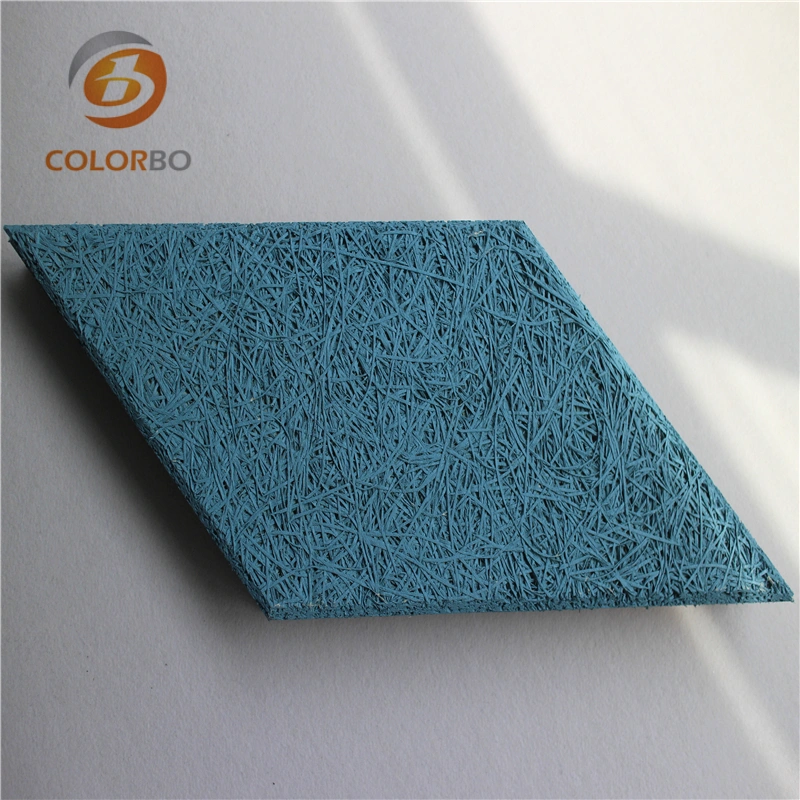 Parallelogram Wood Wool Sound-Absorbing Wall Panel with Decorative Function