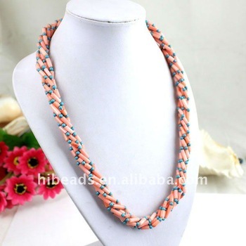 Popular red coral necklace designs wholesale CN0015