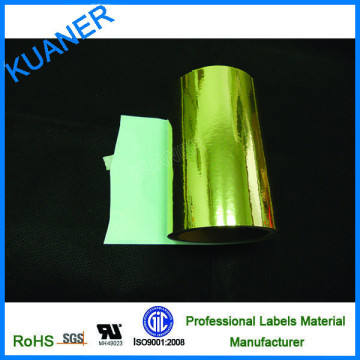 metal self adhesive label material