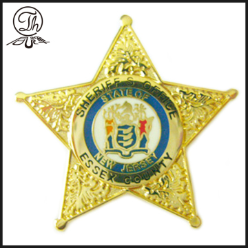 Gold star filled color badge making