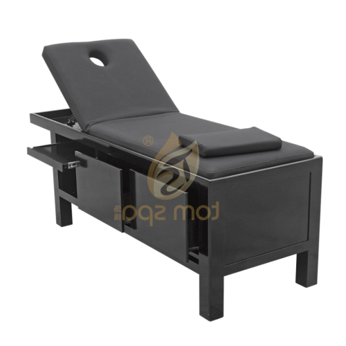 Table de massage en bois massif en cuir