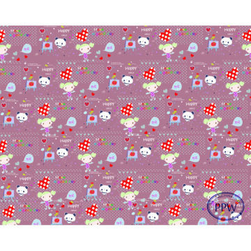 Purple Background Cute Gift Wrapping Paper