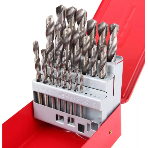 Καλής ποιότητας 25pcs HSS Twist Drill Bits για μεταλλικό χάλυβα από ανοξείδωτο διάτρητο