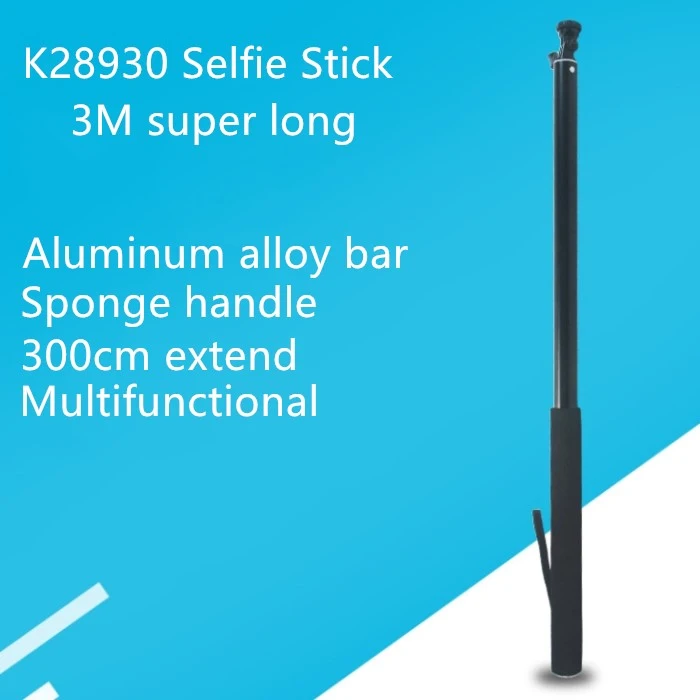 3m Long Selfie Stick Monopod Extended Pole for Video Camera