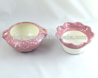 Cute ceramic self watering pot