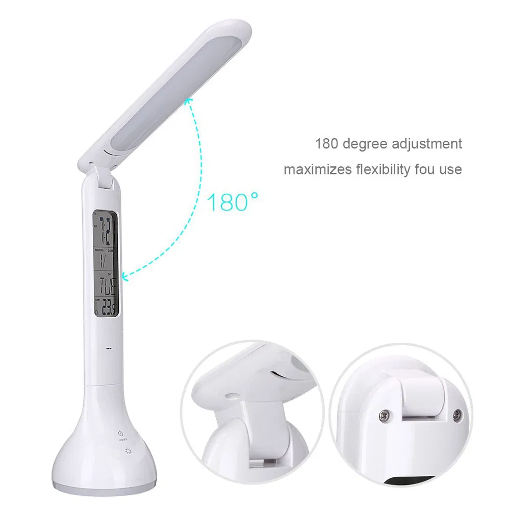 Smart USB Desk Lamp with Built-in Alarm Clock Functionality