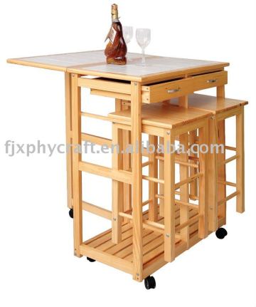 Wooden kitchen furniture chairs and tables