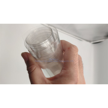 Pet para tapas de copa desechables termoformadas reciclables