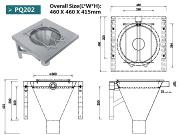 Stainless steel slop hopper