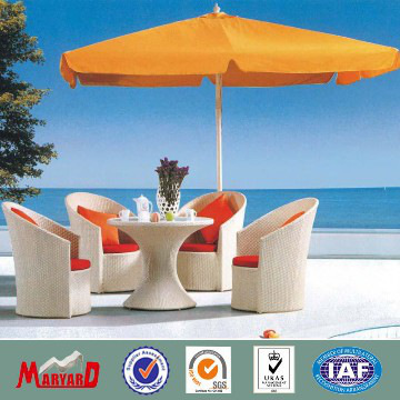 Outdoor furniture rattan table and chairs white wicker furniture