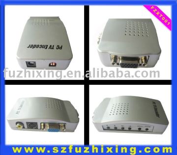 PC VGA to AV TV RCA video converter adapters