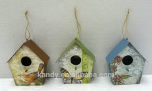Lovely Screen Printing Metal Birdhouse
