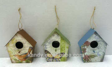 Lovely Screen Printing Metal Birdhouse