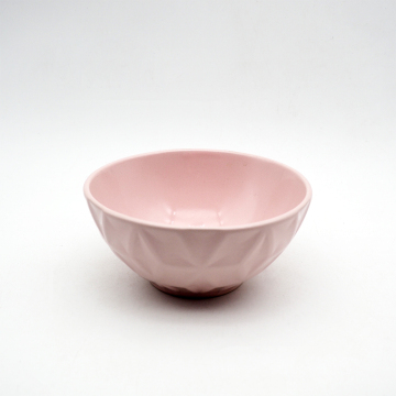 Porcelain Color Embossed Custom Ceramic Bowl