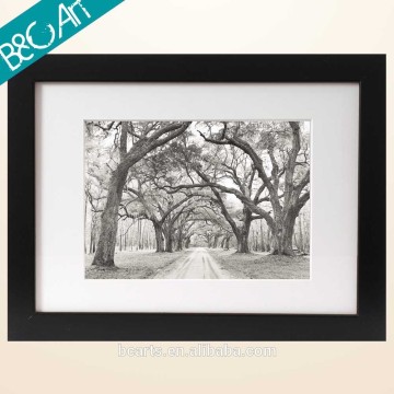 Wall art paintings black and white forest scene oil paintings