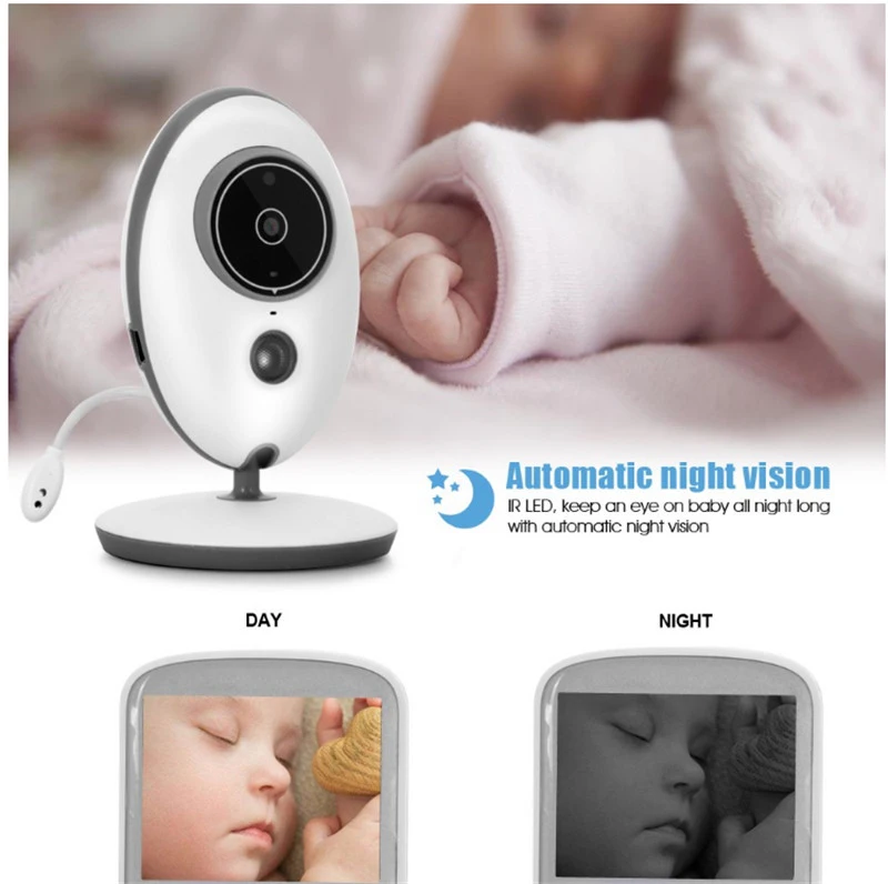 2.4 Inch LCD Screen Vb605 Wireless Infant Babysitter Digital Video Camera 2way Talk Nightvision Temperature Display Nanny Baby Monitor