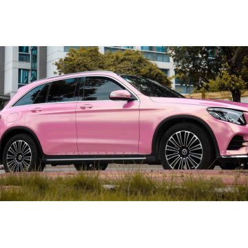 super gloss light pink car wrap vinyl