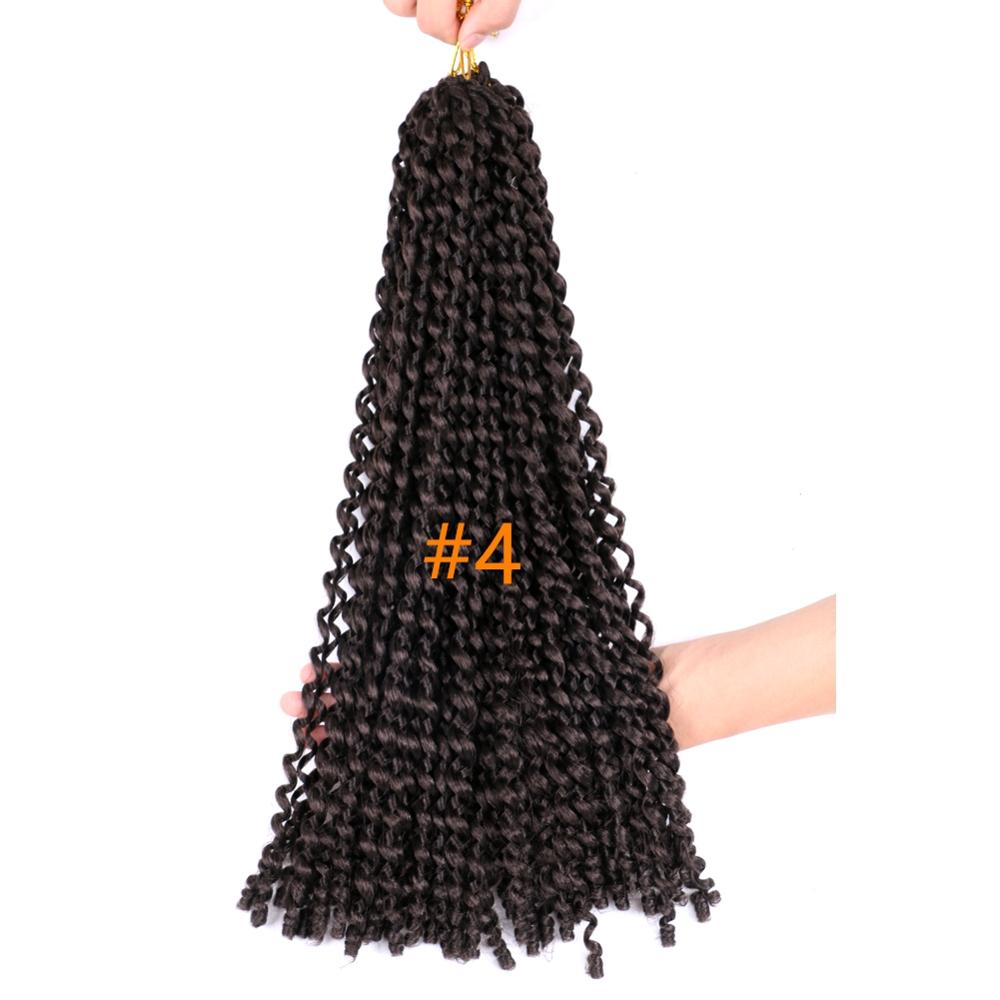 TOMO 16inch Fluffy Crochet Braids Ombre Spring Twists Hair 22 Roots Synthetic Braiding Hair Extensions Braids 45cm Passion Twist